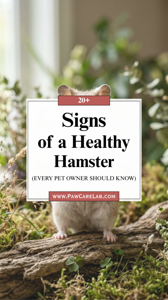 20 Signs of a Healthy Hamster Every Pet Owner Should Know
