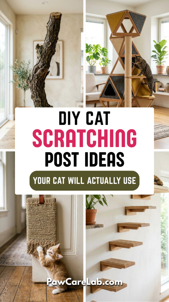 20 DIY Cat Scratching Post Ideas Your Cat Will Actually Use