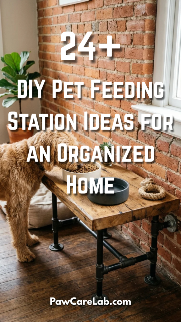 24 DIY Pet Feeding Station Ideas for an Organized Home
