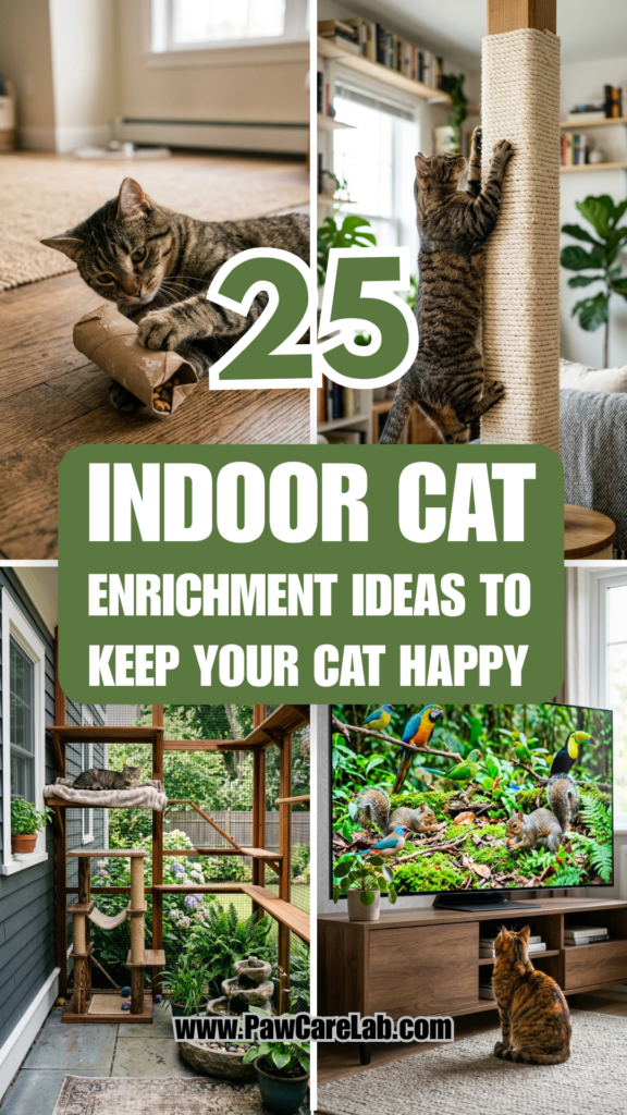 25 Indoor Cat Enrichment Ideas to Keep Your Cat Happy